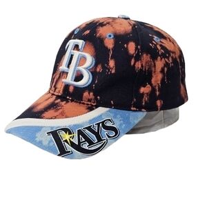 Tampa Bay Rays Fan Favorite Genuine MLB Strapback Hat cap Tie Dye One Size Fits
